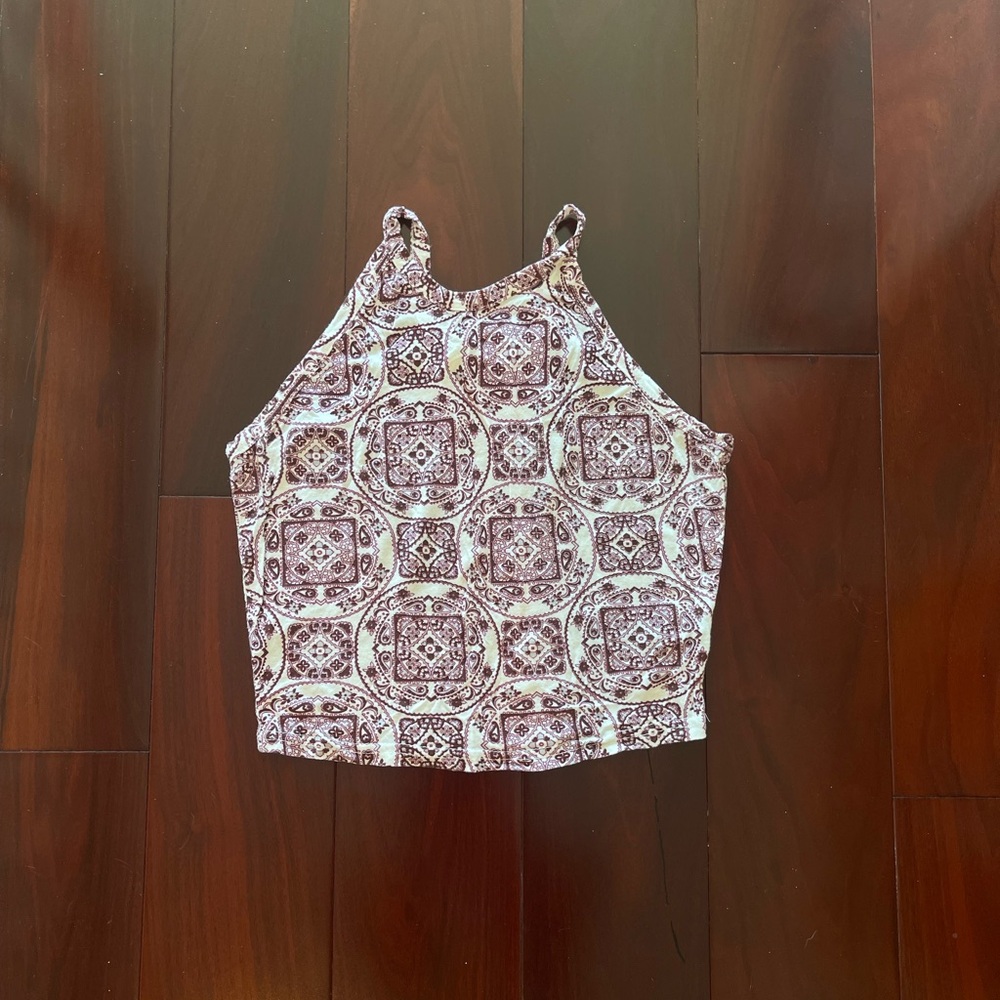 Patterned Sleeveless Top Size 4